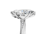 Platinum Marquise Cut Diamond Engagement Ring with Side Stone Accents and Four-Prong Setting_78