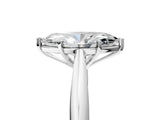 Platinum Marquise Cut Diamond Solitaire Engagement Ring with Cathedral Setting and Four-Prong Mount_19