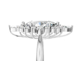 Platinum Marquise Cut Halo Diamond Cluster Ring with Marquise and Round Stones on a White Gold Band with Prong Setting_18