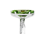 Platinum Marquise Cut Peridot Engagement Ring with Side Stone Accents and Four-Prong Setting_29