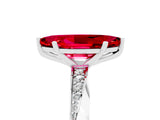 Platinum Marquise Cut Ruby Engagement Ring with Side Stone Accents and Four-Prong Setting_29