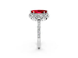 Platinum Marquise Cut Ruby Scalloped Halo Engagement Ring with Round Shared Prong Band_32
