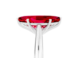 Platinum Marquise Cut Ruby Solitaire Engagement Ring with Cathedral Setting and Four-Prong Mount_17