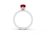 Platinum Marquise Cut Ruby Solitaire Ring with Thin Band and Prong Setting_45