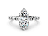 Platinum Marquise Cut Solitaire Diamond Ring with Infinity Twist Band and Four-Prong Setting_25