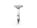 Platinum Marquise Cut Solitaire Engagement Ring with Tapered Band and Four-Prong Setting 2