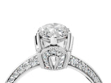 Platinum Marquise Cut Solitaire Split Shank Pave Diamond Engagement Ring with Four-Prong Setting_17