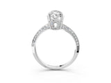 Platinum Marquise Cut Solitaire Split Shank Pave Diamond Engagement Ring with Four-Prong Setting_64