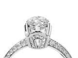 Platinum Marquise Cut Solitaire Split Shank Pave Diamond Engagement Ring with Four-Prong Setting_65