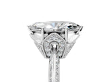 Platinum Marquise Cut Solitaire Split Shank Pave Diamond Engagement Ring with Four-Prong Setting_66