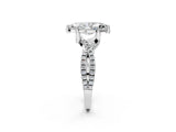 Platinum Marquise Cut Solitaire Twist Pave Diamond Engagement Ring with Prong Setting_33