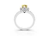 Platinum Marquise Cut Yellow Sapphire Scalloped Halo Engagement Ring with Round Shared Prong Band_33