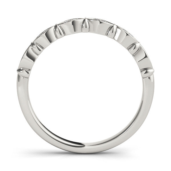 Platinum Marquise Diamond Bezel Set Eternity Band