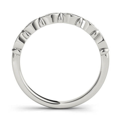 Platinum Marquise Diamond Bezel Set Eternity Band