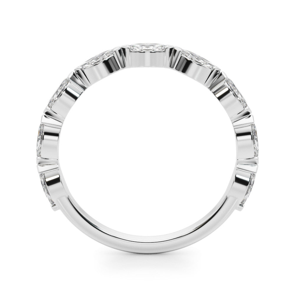Platinum Marquise Diamond Eternity Band with Bezel Setting 1