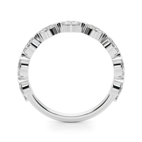 Platinum Marquise Diamond Eternity Band with Bezel Setting 1