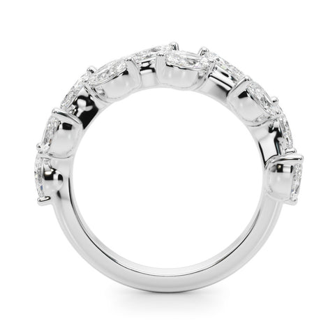 Platinum Marquise Diamond Eternity Band with Shared Prong Setting 1