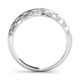 Platinum Marquise Diamond Openwork Bangle with Pave Setting