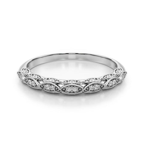 Platinum Marquise Diamond Pave Eternity Band with Bezel Setting 2