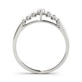 Platinum Marquise Diamond Prong Set White Gold Band 1