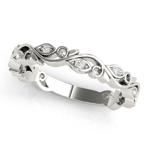 Platinum Marquise Diamond Vine Eternity Band with Bezel Setting 1