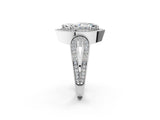 Platinum Marquise Halo Split Shank Milgrain Diamond Ring_20