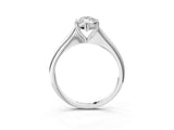 Platinum Marquise Solitaire Diamond Ring with Six-Prong Setting and Classic Band_1825