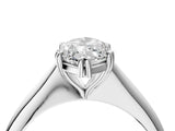 Platinum Marquise Solitaire Diamond Ring with Six-Prong Setting and Classic Band_1826