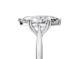 Platinum Marquise Solitaire Diamond Ring with Six-Prong Setting and Classic Band_1827