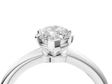 Platinum Marquise Solitaire Diamond Ring with Six-Prong Setting on a Classic Band 4