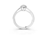 Platinum Marquise Solitaire Diamond Ring with Split Shank and Four-Prong Setting_15