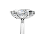 Platinum Marquise Solitaire Diamond Ring with a Classic Band and Four-Prong Setting 5