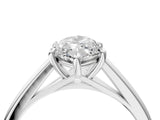 Platinum Marquise Solitaire Engagement Ring with Four-Prong Setting and Classic Band 5