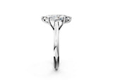 Platinum Marquise Solitaire Engagement Ring with Six-Prong Setting and Classic Band 3