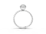 Platinum Marquise Solitaire Twist Band Ring with Four-Prong Setting_15