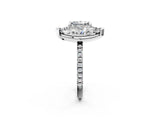 Platinum Marquise and Princess Toi Moi Ring with Prong Setting and Micro Pave Band 2