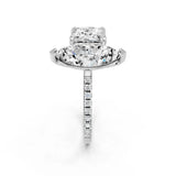 Platinum Marquise and Princess Toi Moi Ring with Prong Setting and Pave Band 2