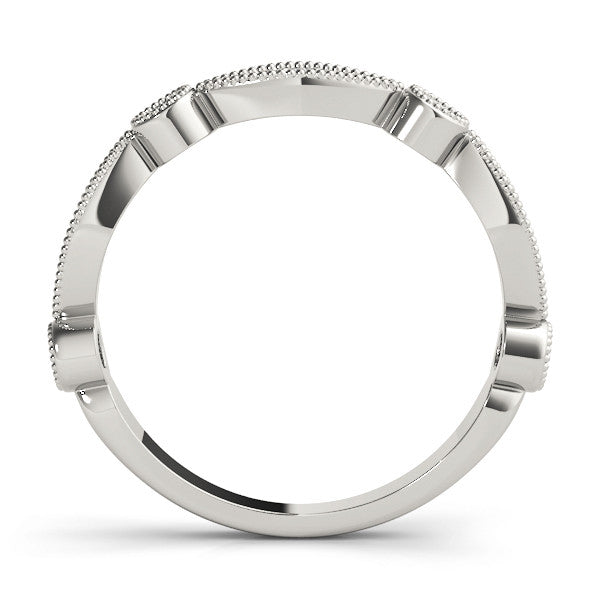 Platinum Milgrain Bezel and Marquise Diamond Band