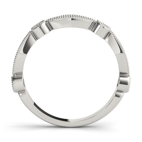 Platinum Milgrain Bezel and Marquise Diamond Band