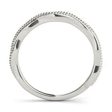 Platinum Milgrain Twist Beaded Band 1