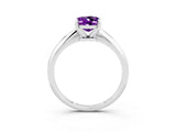 Platinum Oval Cut Amethyst Solitaire Engagement Ring with Classic Band and Four-Prong Setting_27