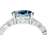 Platinum Oval Cut Aquamarine Scattered Round Accent Ring with Prong Setting_34