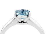 Platinum Oval Cut Aquamarine Solitaire Engagement Ring with Classic Band and Four-Prong Setting_16