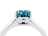 Platinum Oval Cut Blue Topaz Solitaire Engagement Ring with Classic Band and Four-Prong Setting_26