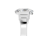 Platinum Oval Cut Brilliant Solitaire Diamond Ring with Channel Set Band and Bar Prong Setting_17