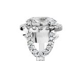 Platinum Oval Cut Cut Diamond Halo Engagement Ring with Open Split Pavé Band_18