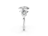 Platinum Oval Cut Cut Halo Diamond Infinity Band with Four-Prong Setting_15