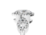 Platinum Oval Cut Cut Halo Diamond Infinity Band with Four-Prong Setting_18