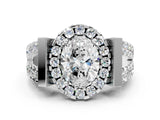 Platinum Oval Cut Cut Halo Split Shank Prong Set Ring_7