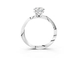 Platinum Oval Cut Diamond Engagement Ring with Side Stone Accents and Four-Prong Setting_16